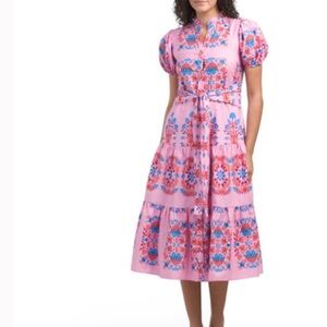 Celina Moon Floral Pink Dress